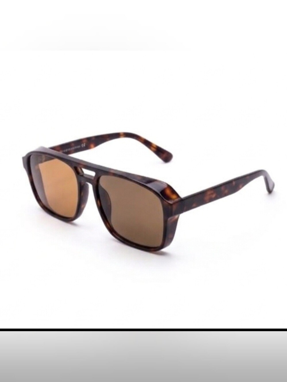 Tortoiseshell Brown Square Sunglasses - Unisex Grooming Accessory